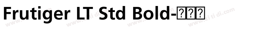 Frutiger LT Std Bold字体转换